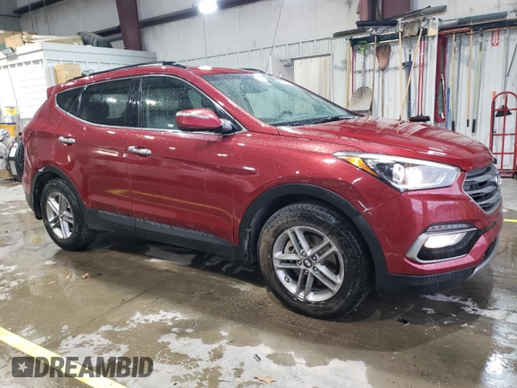 2018 Hyundai Santa Fe 2.4L with VIN 5XYZU3LB4JG505948, listed as a Copart auction lot 51643225 with 105,414 mi miles and Salvage title. Bid and sale history available at DreamBid. Image 4.