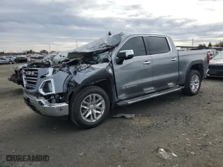2019 GMC Sierra 1500 SLT with VIN 3GTU9DEL0KG222425, listed as a Copart auction lot 46132085 with 52,471 mi miles and Salvage Title. Bid and sale history available at carsss.com. Image 1.