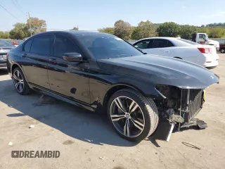 2019 BMW 7 Series 750i with VIN WBA7F0C56KGM25329, listed as a Copart auction lot 71613623 with 52,799 mi miles. Bid and sale history available at carsss.com. Image 4.