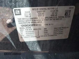 2015 Chevrolet Tahoe LTZ z VIN 1GNSKCKC8FR141163, wystawiony jako IAAI lot #42114008 z przebiegiem 221 804 mil mil oraz . Historia ofert i sprzedaży dostępna na DreamBid. Obrazek 9.