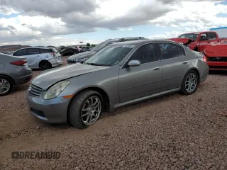 2006 Infiniti G35 with VIN JNKCV51E66M506406, listed as a Copart auction lot 45599425 with Not Provided miles and Salvage Title. Bid and sale history available at carsss.com. Image 1.