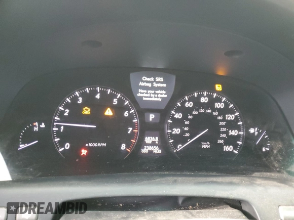 2008 Lexus LS 460 L with VIN JTHGL46F685022901, listed as a Copart auction lot 51537795 with 238,656 mi miles and Clean title. Bid and sale history available at DreamBid. Image 9.