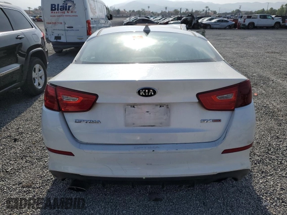 2014 Kia Optima SX with VIN 5XXGR4A77EG310630, listed as a Copart auction lot 57258405 with 100,191 mi miles and Salvage title. Bid and sale history available at DreamBid. Image 6.