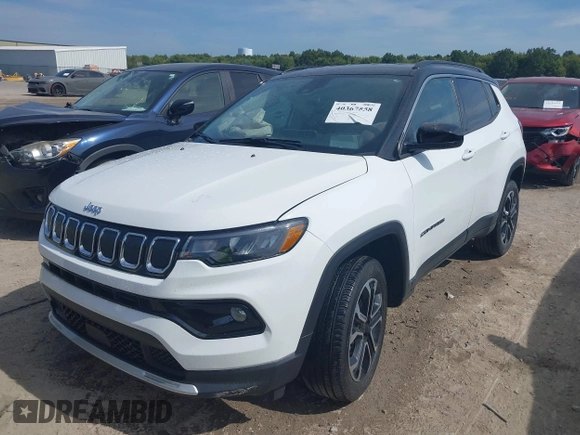 2022 Jeep Compass High Altitude with VIN 3C4NJDCB5NT232353, listed as a IAAI auction lot 40367558 with 8,602 mi miles and . Bid and sale history available at DreamBid. Image 2.
