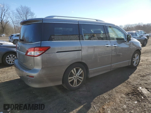 2012 Nissan Quest LE z VIN JN8AE2KP8C9046806, wystawiony jako Copart lot #50597845 z przebiegiem 148 153 mil mil oraz Szkoda całkowita • Salvage title. Historia ofert i sprzedaży dostępna na DreamBid. Obrazek 3.
