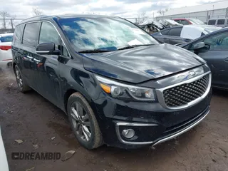 2016 Kia Sedona SX-L with VIN KNDME5C16G6148150, listed as a IAAI auction lot 41744207 with 102,696 mi miles. Bid and sale history available at carsss.com. Image 1.
