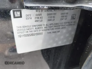 2014 Chevrolet Impala LTZ with VIN 1G1155S32EU155880, listed as a IAAI auction lot 41964572 with 184,992 mi miles and . Bid and sale history available at DreamBid. Image 9.