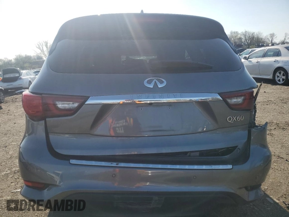 2019 Infiniti QX60 Luxe with VIN 5N1DL0MM2KC564025, listed as a Copart auction lot 50594535 with 85,493 mi miles and Salvage title. Bid and sale history available at DreamBid. Image 6.