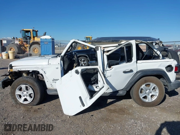 2019 Jeep Wrangler Unlimited Sport S with VIN 1C4HJXDN6KW523554, listed as a IAAI auction lot 41648277 with 91,648 mi miles and . Bid and sale history available at DreamBid. Image 14.