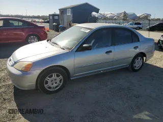 2001 Honda Civic LX z VIN 2HGES16521H511166, wystawiony jako Copart lot #61850595 z przebiegiem 153 192 mil mil oraz Szkoda całkowita • Salvage title. Historia ofert i sprzedaży dostępna na DreamBid. Obrazek 1.