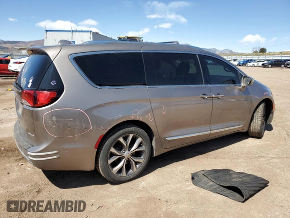 2017 Chrysler Pacifica Limited with VIN 2C4RC1GG2HR727536, listed as a Copart auction lot 51198855 with 108,494 mi miles and Salvage Title. Bid and sale history available at DreamBid. Image 3.
