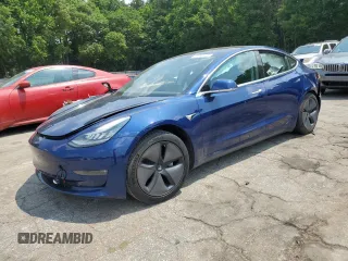 2018 Tesla Model 3 Long Range Battery z VIN 5YJ3E1EBXJF120194, wystawiony jako Copart lot #59003145 z przebiegiem 47 158 mil mil oraz Szkoda całkowita • Salvage title. Historia ofert i sprzedaży dostępna na DreamBid. Obrazek 1.