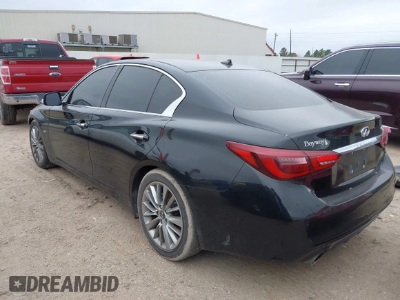 2018 Infiniti Q50 3.0t LUXE with VIN JN1EV7AP1JM351153, listed as a IAAI auction lot 41589119 with 103,915 mi miles. Bid and sale history available at carsss.com. Image 3.
