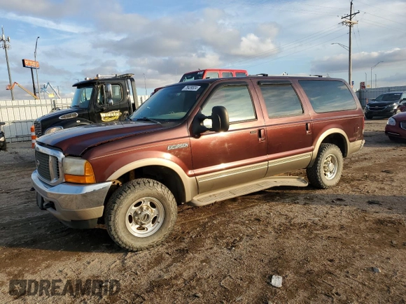 2001 Ford Excursion Limited z VIN 1FMNU42S51EA39795, wystawiony jako Copart lot #78439524 z przebiegiem 232 277 mil mil oraz Szkoda całkowita • Salvage title. Historia ofert i sprzedaży dostępna na DreamBid. Obrazek 1.