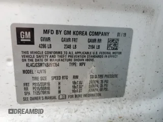 2019 Buick Encore Essence with VIN KL4CJCSM7KB851354, listed as a Copart auction lot 47173065 with 88,931 mi miles and Salvage Title. Bid and sale history available at carsss.com. Image 14.