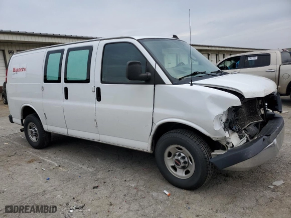 2021 GMC Savana Cargo Van with VIN 1GTW7AF77M1244907, listed as a Copart auction lot 87134374 with 190,139 mi miles and Salvage Title. Bid and sale history available at carsss.com. Image 4.