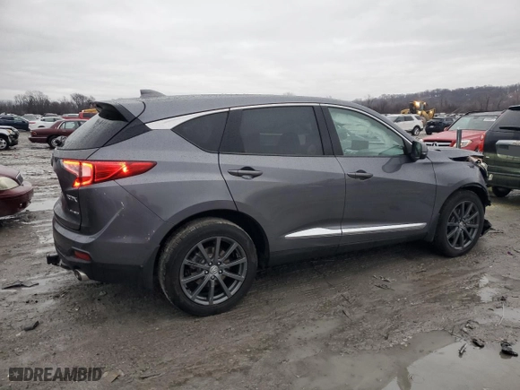 2020 Acura RDX w/Advance Pkg with VIN 5J8TC2H72LL022037, listed as a Copart auction lot 42862465 with 103,222 mi miles and Salvage Title. Bid and sale history available at carsss.com. Image 3.