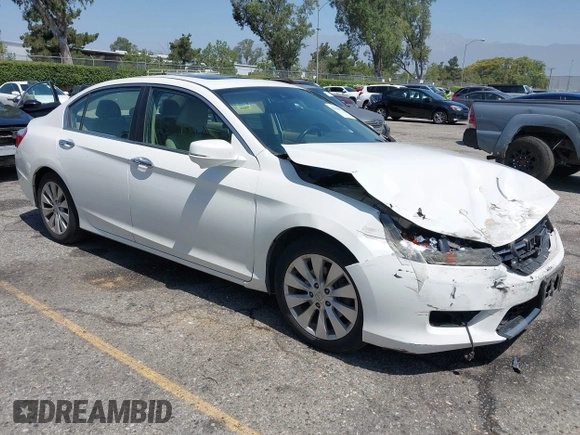 2015 Honda Accord EX-L z VIN 1HGCR2F81FA214253, wystawiony jako IAAI lot #42548901 z przebiegiem 138 965 mil mil oraz . Historia ofert i sprzedaży dostępna na DreamBid. Obrazek 1.
