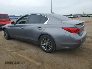 2015 Infiniti Q50 with VIN JN1BV7AP5FM356012, listed as a Copart auction lot 57848185 with 98,204 mi miles and Salvage title. Bid and sale history available at DreamBid. Image 2.