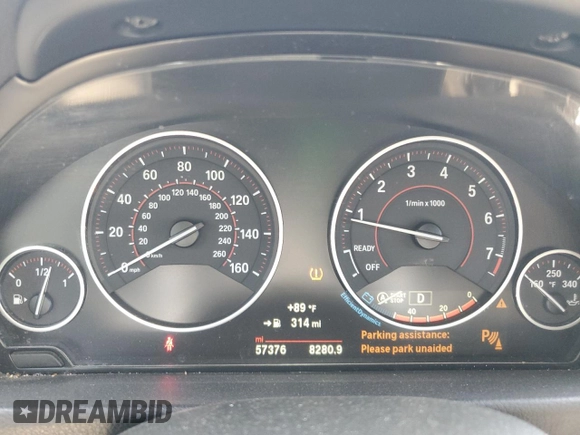 2017 BMW 3 Series 330i with VIN WBA8B9G51HNU50786, listed as a Copart auction lot 54413545 with 57,376 mi miles and Salvage Title. Bid and sale history available at DreamBid. Image 9.