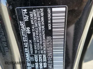 2014 Mercedes-Benz CLA 250 with VIN WDDSJ4EB9EN151538, listed as a Copart auction lot 62031605 with 91,054 mi miles and Salvage title. Bid and sale history available at DreamBid. Image 12.