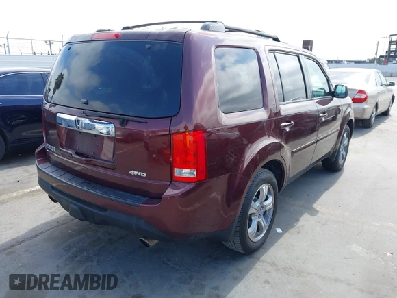 2012 Honda Pilot EX-L with VIN 5FNYF4H64CB071399, listed as a IAAI auction lot 42458976 with 91,026 mi miles and . Bid and sale history available at DreamBid. Image 4.