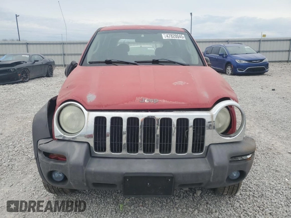 2003 Jeep Liberty Sport with VIN 1J4GL48K53W515414, listed as a Copart auction lot 47820045 with 142,002 mi miles and Salvage Title. Bid and sale history available at DreamBid. Image 5.