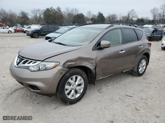 2014 Nissan Murano SV with VIN JN8AZ1MU7EW410333, listed as a Copart auction lot 44053205 with 113,868 mi miles and Salvage Title. Bid and sale history available at carsss.com. Image 1.