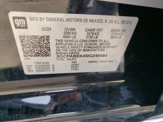 2024 Chevrolet Silverado 1500 Custom with VIN 3GCPABEK0RG245584, listed as a Copart auction lot 50540105 with 43,937 mi miles and Salvage Title. Bid and sale history available at DreamBid. Image 15.