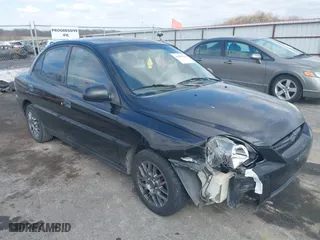 2005 Kia Rio with VIN KNADC125X56377797, listed as a IAAI auction lot 41685739 with 103,390 mi miles. Bid and sale history available at carsss.com. Image 1.