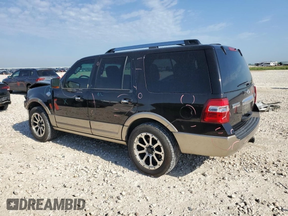 2014 Ford Expedition King Ranch z VIN 1FMJU1J50EEF14834, wystawiony jako Copart lot #56330715 z przebiegiem 159 420 mil mil oraz Szkoda całkowita • Salvage title. Historia ofert i sprzedaży dostępna na DreamBid. Obrazek 2.