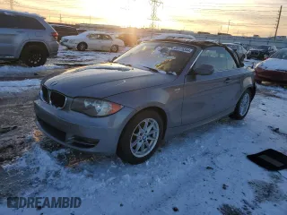 2011 BMW 1 Series 128i with VIN WBAUN1C55BVH83600, listed as a Copart auction lot 86176344 with 0 mi miles and Salvage Title. Bid and sale history available at carsss.com. Image 1.