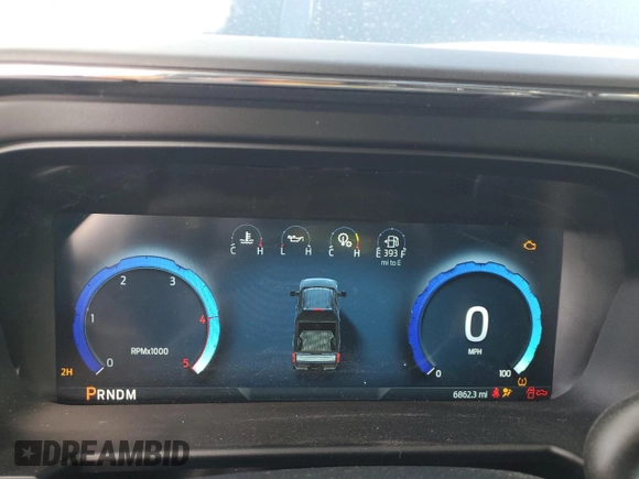 2024 Ford F-350 XL with VIN 1FT8W3BM6REF70748, listed as a Copart auction lot 51520485 with 6,862 mi miles and Salvage title. Bid and sale history available at DreamBid. Image 9.