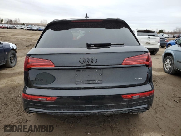 2024 Audi Q5 S line Premium Plus with VIN WA1EAAFYXR2041706, listed as a Copart auction lot 50711985 with 0 mi miles and Salvage Title. Bid and sale history available at carsss.com. Image 6.