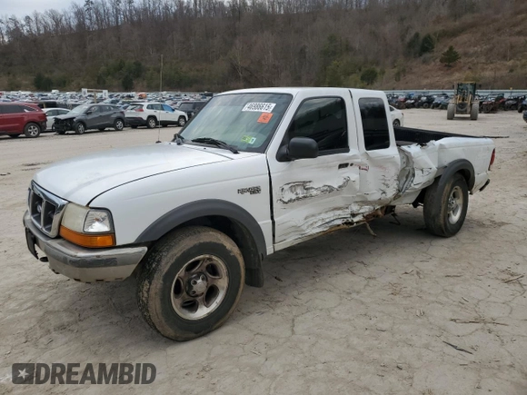 2000 Ford Ranger XLT with VIN 1FTZR15X0YTA48536, listed as a Copart auction lot 46986615 with 159,319 mi miles and Salvage Title. Bid and sale history available at carsss.com. Image 1.