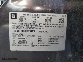 2015 Chevrolet Equinox LT with VIN 2GNALBEK1F6299152, listed as a Copart auction lot 47693975 with 177,374 mi miles and Salvage Title. Bid and sale history available at carsss.com. Image 12.