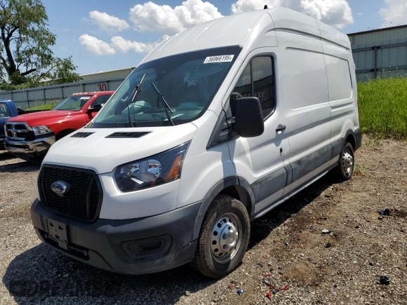 2022 Ford Transit Cargo with VIN 1FTBR2X89NKA80612, listed as a Copart auction lot 56966195 with 55,119 mi miles and Non repairable. Bid and sale history available at DreamBid. Image 1.
