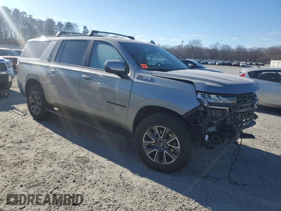 2024 Chevrolet Suburban Z71 z VIN 1GNSKDKD1RR161547, wystawiony jako Copart lot #41565545 z przebiegiem 12 607 mil mil oraz Szkoda całkowita • Salvage title. Historia ofert i sprzedaży dostępna na DreamBid. Obrazek 4.