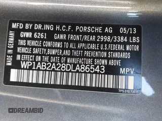 2013 Porsche Cayenne S с VIN WP1AB2A28DLA86543, выставлен на аукционе IAAI как лот 41764426 с пробегом 105 814 миль миль и . История ставок и продаж доступна на DreamBid. Изображение 9.