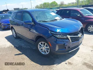 2023 Chevrolet Equinox LT with VIN 3GNAXKEG7PL197318, listed as a IAAI auction lot 42208609 with 45,092 mi miles and . Bid and sale history available at carsss.com. Image 1.