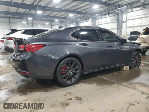 2015 Acura TLX V6 Tech with VIN 19UUB3F57FA000890, listed as a Copart auction lot 89126765 with 127,175 mi miles and Salvage Title. Bid and sale history available at carsss.com. Image 3.
