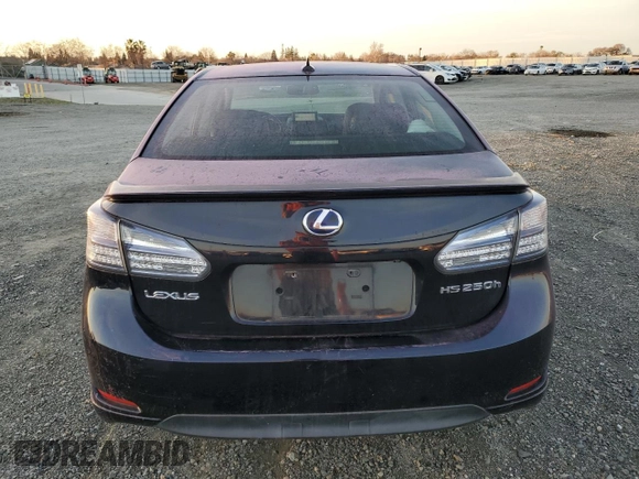 2010 Lexus HS 250h with VIN JTHBB1BA1A2001161, listed as a Copart auction lot 87281574 with 88,808 mi miles and Salvage Title. Bid and sale history available at DreamBid. Image 6.