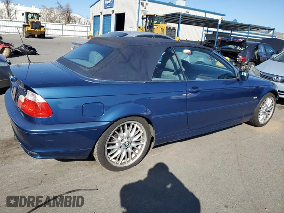 2003 BMW 3 Series 330Ci with VIN WBABS534X3JU98220, listed as a Copart auction lot 42855875 with 169,990 mi miles and Salvage Title. Bid and sale history available at carsss.com. Image 3.