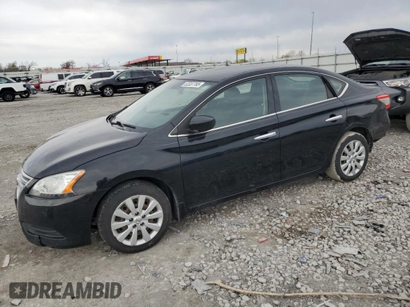 2015 Nissan Sentra SV with VIN 3N1AB7AP4FY331104, listed as a Copart auction lot 52337765 with 145,243 mi miles and Salvage Title. Bid and sale history available at carsss.com. Image 1.