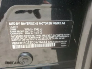 2013 BMW 5 Series 528i xDrive z VIN WBAXH5C53DDW16444, wystawiony jako Copart lot #61073205 z przebiegiem 102 612 mil mil oraz Czysty tytuł • Clean title. Historia ofert i sprzedaży dostępna na DreamBid. Obrazek 12.