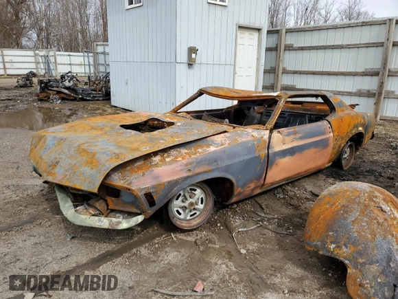 1970 Ford Mustang с VIN 0F05H161686, выставлен на аукционе Copart как лот 49241625 с пробегом Не указан миль и Чистый • Clean title. История ставок и продаж доступна на DreamBid. Изображение 1.
