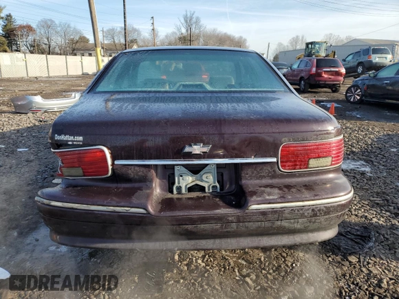 1996 Chevrolet Caprice 1SA Special Value z VIN 1G1BL52W3TR156945, wystawiony jako Copart lot #86470784 z przebiegiem 166 584 mil mil oraz Szkoda całkowita • Salvage title. Historia ofert i sprzedaży dostępna na DreamBid. Obrazek 6.