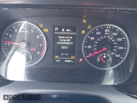 2021 Kia K5 LXS with VIN 5XXG14J27MG058274, listed as a IAAI auction lot 41375912 with 94,881 mi miles. Bid and sale history available at carsss.com. Image 7.