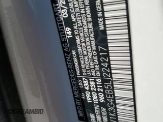 2020 Mercedes-Benz A 220 with VIN W1K3G4EB5LJ224217, listed as a Copart auction lot 52982325 with Not Provided miles and Clean Title. Bid and sale history available at DreamBid. Image 12.