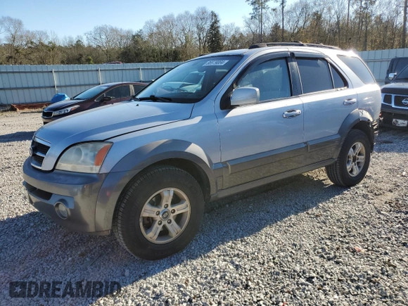 2005 Kia Sorento LX with VIN KNDJD733355371302, listed as a Copart auction lot 86979004 with 140,905 mi miles and Salvage Title. Bid and sale history available at carsss.com. Image 1.